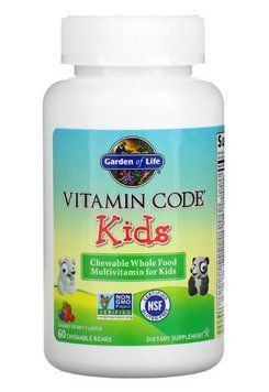 Мультивитамины для детей Garden Of Life Vitamin Code Kids 60 жевательных таблеток 20406 фото