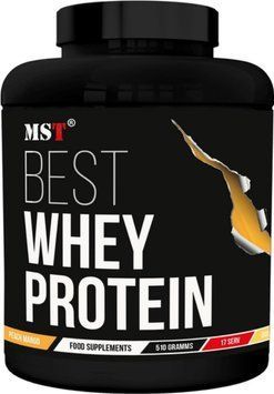 Сиворотковий протеїн концентрат MST Best Whey Protein + Enzyme 510г персик-манго 22397-03 фото