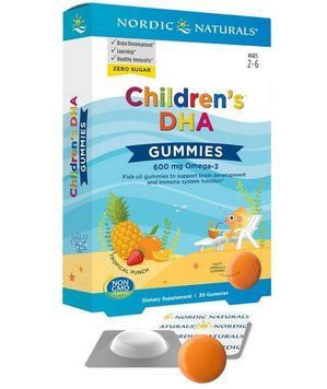 Омега 3 для дітей Nordic Naturals Children's DHA 600 mg Omega-3 30 жувальних цукерок 19939 фото