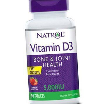 Вітамін Д Natrol Vitamin D3 5000 IU 90 таблеток полуниця 11509 фото