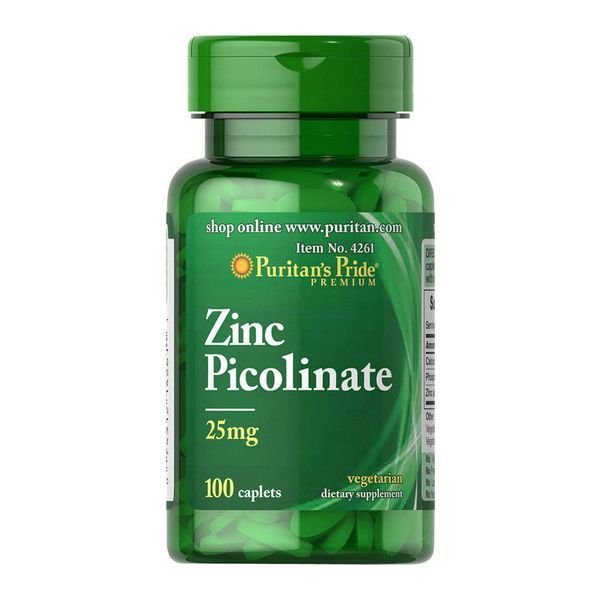 Цинк пиколинат Puritan's Pride Zinc Picolinate 25 mg 100 таб 8967 фото