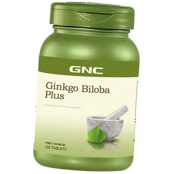 Екстракт листя Гінкго Білоба GNC Ginkgo Biloba Plus 120 таблеток 20077 фото