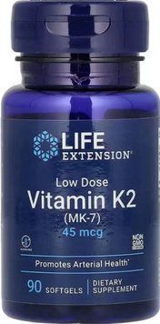 Витамин K Life Extension Low Dose Vitamin K2 45мкг 90 гел капс 2956575183 фото