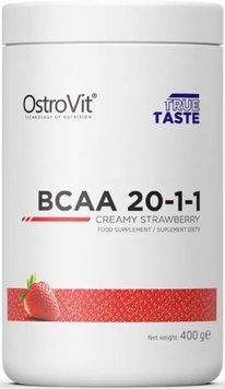 Амінокислоти BCAA Бсаа OstroVit BCAA 20-1-1 400 гр полуниця 18757 фото