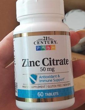 Цинк Цитрат 21st Century Zinc Citrate 50 мг 60 таблеток 20289 фото