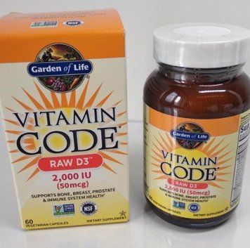 Вітамін Д 2000 Garden Of Life Vitamin Code Raw D3 2000 iu 50 mcg 60 капсул 20397 фото