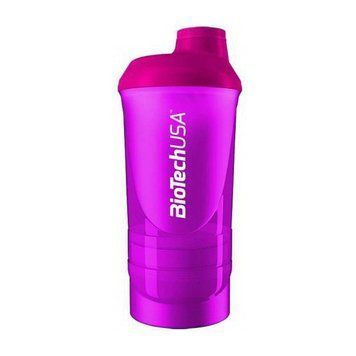 Шейкер BioTech Shaker Wave 3 in 1 500 мл розовый 6594 фото