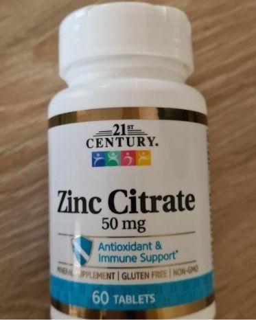 Цинк Цитрат 21st Century Zinc Citrate 50 мг 60 таблеток 20289 фото