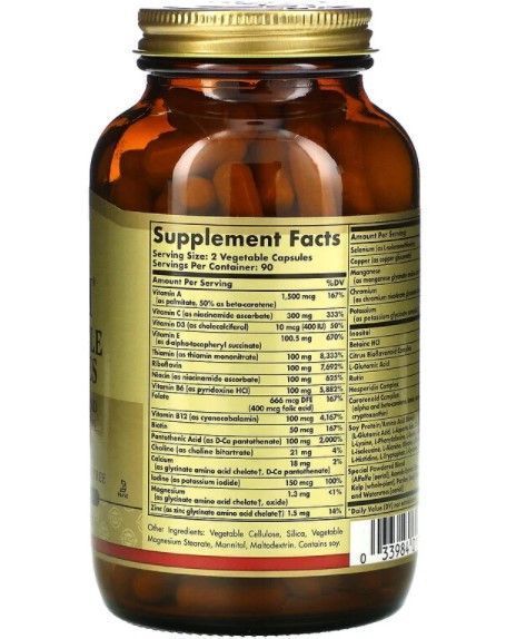 Вітаміни і мінерали Солгар Solgar Multi 2 Multivitamin 180 капсул 20036 фото
