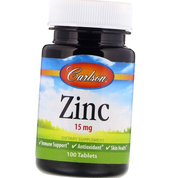 Цинк глюконат Carlson Labs Zinc 15 mg 100 таблеток 10906 фото