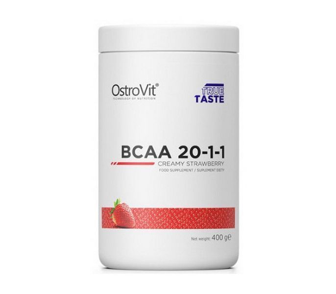 Аминокислоты BCAA Бсаа OstroVit BCAA 20-1-1 400 гр клубника 18757 фото