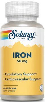 Железо Solaray Iron 50mg 60 раст капс 2976275266 фото