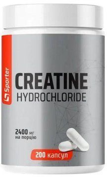 Креатин гідрохлорид без смаку для фізичної активності Sporter Creatine Hydrochloride 800 мг 200 капс 3028839806 фото