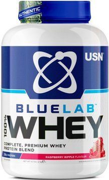 Сывороточный изолят USN Blue Lab 100% Whey Premium Protein 2кг малина 21989-05 фото