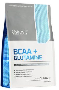 Аминокислоты BCAA Глютамин OstroVit BCAA+Glutamine 1 кг апельсин 23718-04 фото