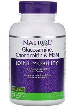 Natrol Glucosamine, Chondroitin & MSM 150 таблеток 19012 фото
