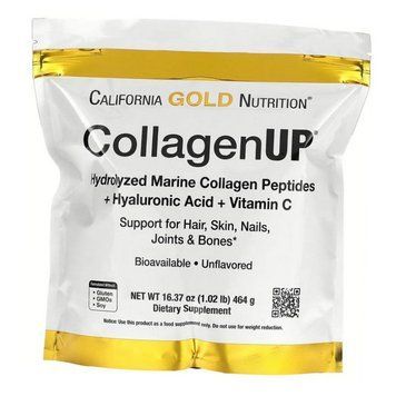 Пептиди морського колагену з гіалуроновою кислотою та вітаміном C California Gold Nutrition CollagenUP 464г 20612 фото