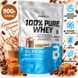 Сироватковий протеїн для росту м'язів та набору маси BioTech 100% Pure Whey 900 гр карамельний капучино 3206091175 фото 2
