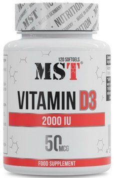 Вітамін D3 для імунної системи та кісток MST Vitamin D3 2000 IU (50 mcg) 120 гел капс 3008631951 фото