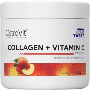 Коллаген OstroVit Collagen + Vitamin C 200 грамм персик 19238-02 фото