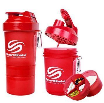 Шейкер SmartShake Original NEON Red 600 мл червоний 7252 фото