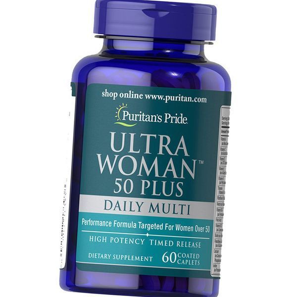 Витамины и минералы для женщин Puritan's Pride Ultra Woman 50 Plus 60 таблеток 8973 фото