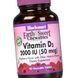 Вітамін Д3 Bluebonnet Nutrition Vitamin D3 2000 IU 90 жувальних цукерок малина 19773 фото 1