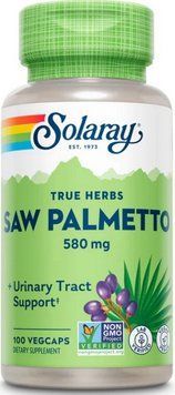 Екстракт із пальметто Solaray Saw Palmetto berry extract 580 mg 100 veg caps 22999 фото