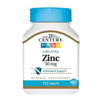 Цинк 21st Century Chelated Zinc 50 mg 110 таб 11152 фото