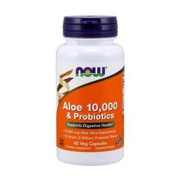 Пробиотик с алоэ вера NOW Aloe 10,000 Probiotics 60 капс 9441 фото