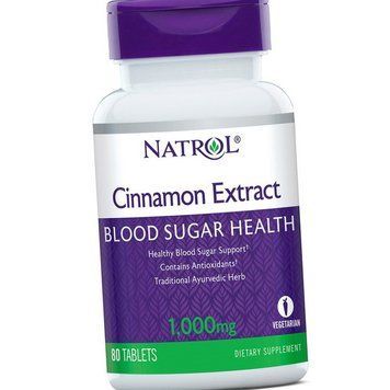 Екстракт кориці Natrol Cinnamon Extract 1,000 мг 80 пігулок 19499 фото