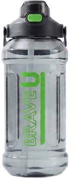 Бутылка для воды 1,5 л спортивная с герметичной крышкой Brave U Galon Hydrator 1,5 L черно-зеленый 3028839880 фото