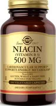 Ниацин витамин В3 SOLGAR Niacin (Vitamin B3) 500mg 100 раст капс 2956576469 фото