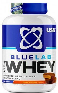Сироватковий протеїн USN Blue Lab 100% Whey Premium Protein 2 кг арахісова паста 21989-14 фото