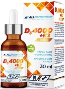 Вітамін Д3 К2 Allnutrition D3 4000drops K2 30ml 2956570282 фото