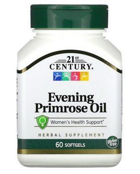 Мвасло примули вечірній 21st Century Evening Primrose Oil 60 sgels 20149 фото