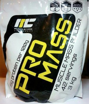 Высокоуглеводный гейнер для набора веса Muscle Care Pro Mass 3000 г 9511 фото