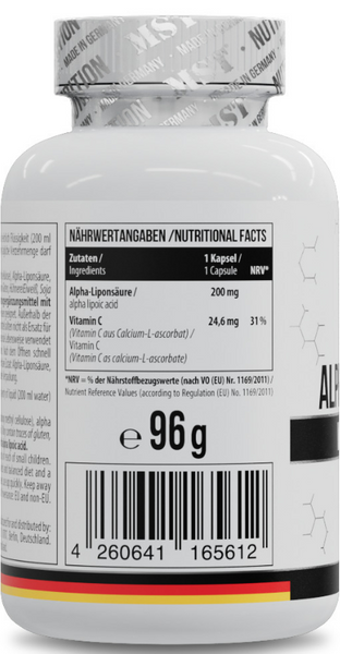 Альфа-ліпоєва кислота 200 мг MST Alpha Lipoic Acid with Vitamin C 120 капс 23502 фото