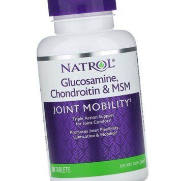 Для суглобів і зв'язок Natrol Glucosamine Chondroitin & MSM 90 таблеток 20187 фото