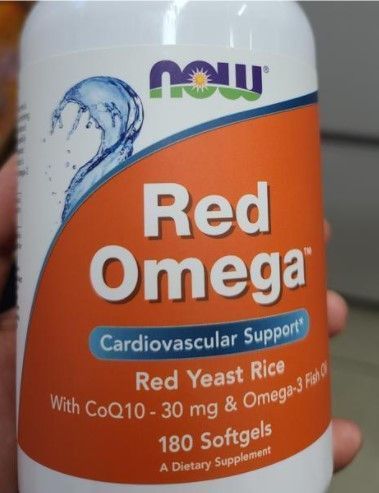 Омега 3 Червоний рис c Q10 Now Foods Red Omega 180 капс риб'ячий жир 18336 фото