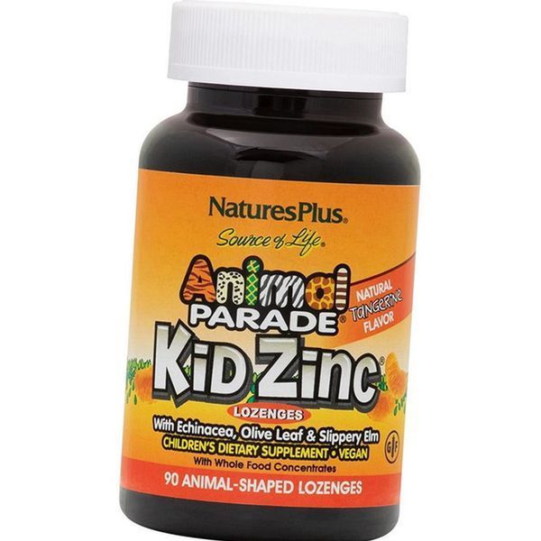 Цинк для детей Natures Plus Animal Parade Kid Zinc 90 жевательных таблеток 20626 фото