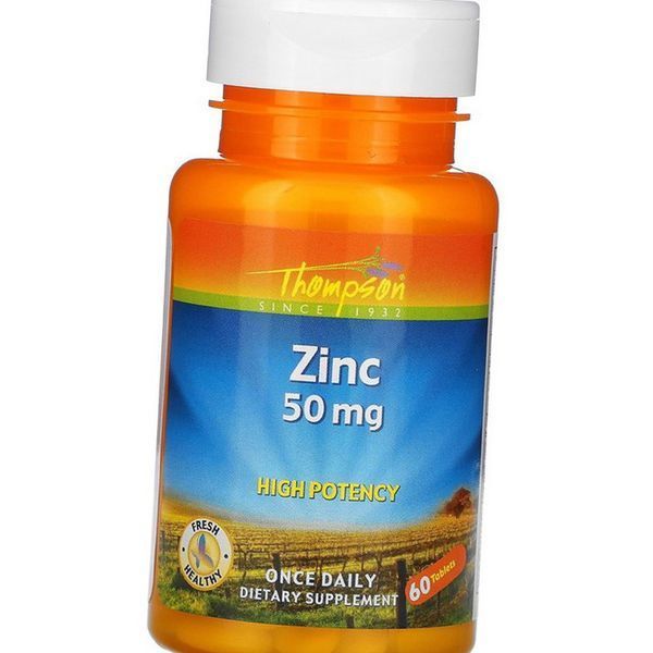 Оксида цинка Thompson Zinc 50 mg 60 таблеток 19341 фото