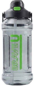 Бутылочка для спорта и активного отдыха Brave U Galon Hydrator 2 L черно зеленый 3028839881 фото