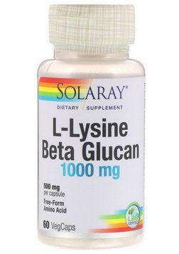 L-Lysine Beta Glucan 1000 mg (60 veg caps) 20055 фото