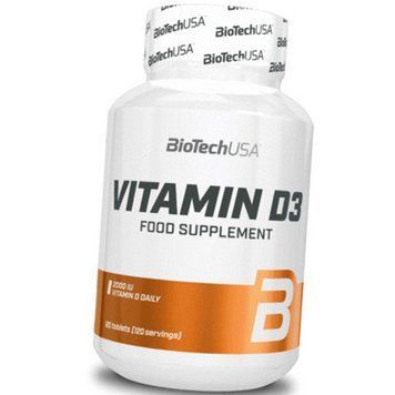 Вітамін Д 2000 BioTech Vitamin D3 2000 IU 120 tabs 20609 фото