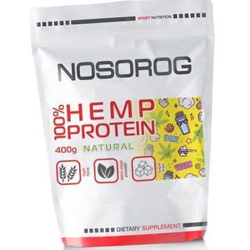 Органический конопляный протеин (белок) NOSOROG 100% Hemp Protein 400 г без вкуса 20001 фото