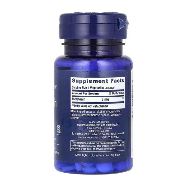 Мелатонин для сна Life Extension Melatonin 3mg 60 таб для расссасывания 2956573252 фото
