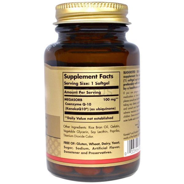 Коензим Q10 (Кофермент) Солгар Solgar CoQ-10 100 mg 30 капс 11522 фото
