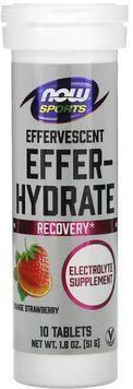 Электролиты Now Foods Effer-Hydrate Effervescent Orange Strawberry - 10 таб 2976277960 фото