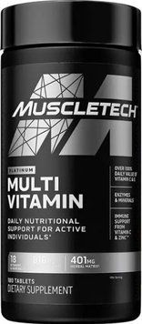 Мультивитамины MuscleTech Platinum Multi Vitamin 180 таблеток 22302 фото